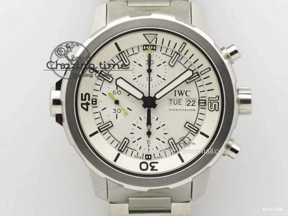 MIROTIME 0327 Breathable Portofino IW356501 SS V3 MK 1:1 Best Edition White Dial Gold Markers On SS Mesh Bracelet MIYOTA 7197